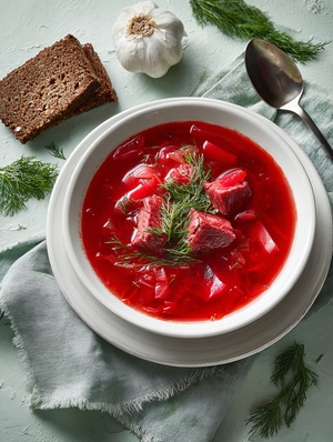 Борщ московский с говядиной