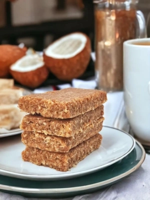 Глазированный батончик  Кокос-Черника полезный перекус