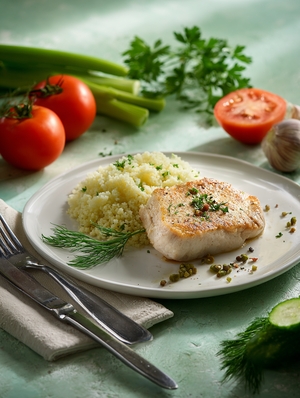 Отбивная из индейки с кус-кус готовое блюдо это норма