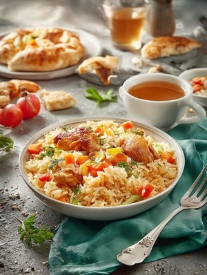 Плов по-узбекски из курицы готовое блюдо Это Норма