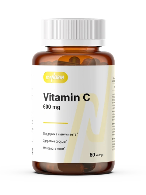Купить Витамин Ц 600 мг, 60 капсул на 2 месяца. Биологически активная добавка Vitamin-C theNORM цена